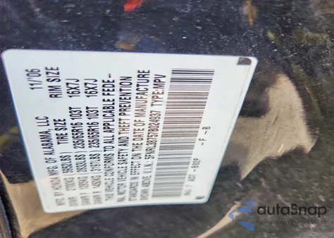 2007 Honda Odyssey Exl z USA, uszkodzony, nr VIN 5FNRL38757B024937